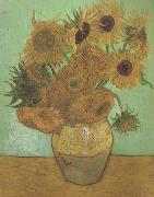 Vincent Van Gogh Still life:Vast with Twelve Sunflowers (nn04) Spain oil painting artist